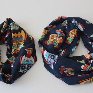 Owl Scarf Set, Owls, Mommy and Me Owl Print Scarf Set Mother Daughter Scarf Mom and Daughter Matching Outfit Owl Scarf Set Gift Idea For Her