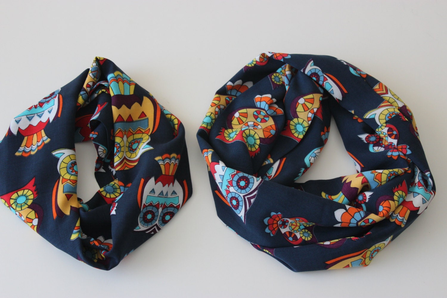 Owl Scarf Set, Owls, Mommy and Me Owl Print Scarf Set Mother Daughter Scarf Mom and Daughter Matchin