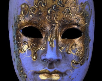 Venetian Mask | Blue and Gold Face