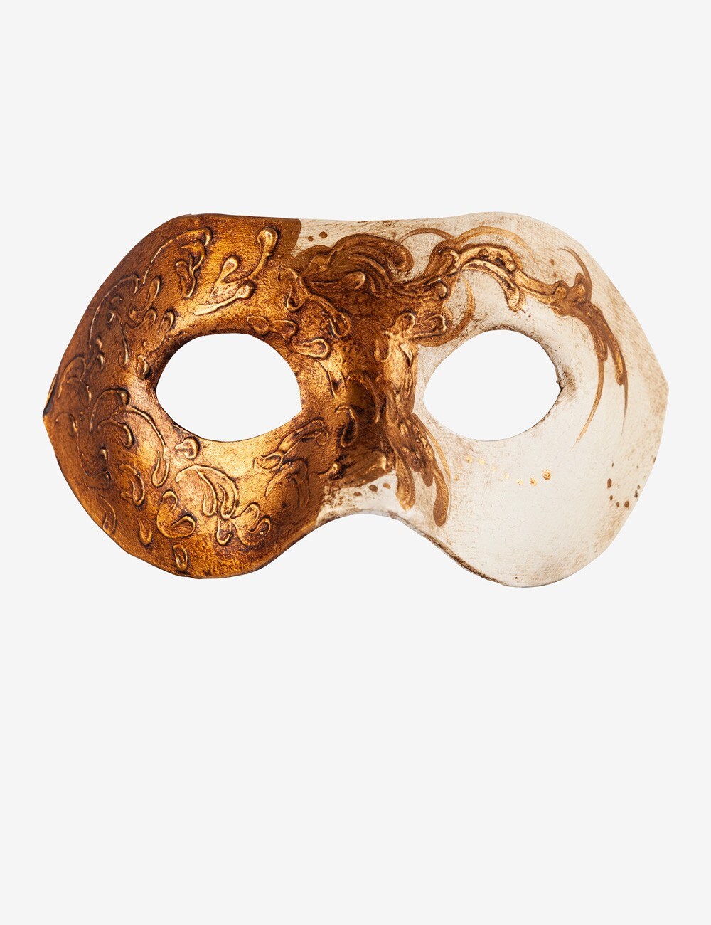 Máscara veneciana Máscara blanca y dorada Etsy España