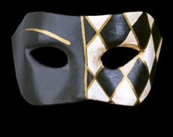 Venezianische Maske | Schwarz-weiße Maske