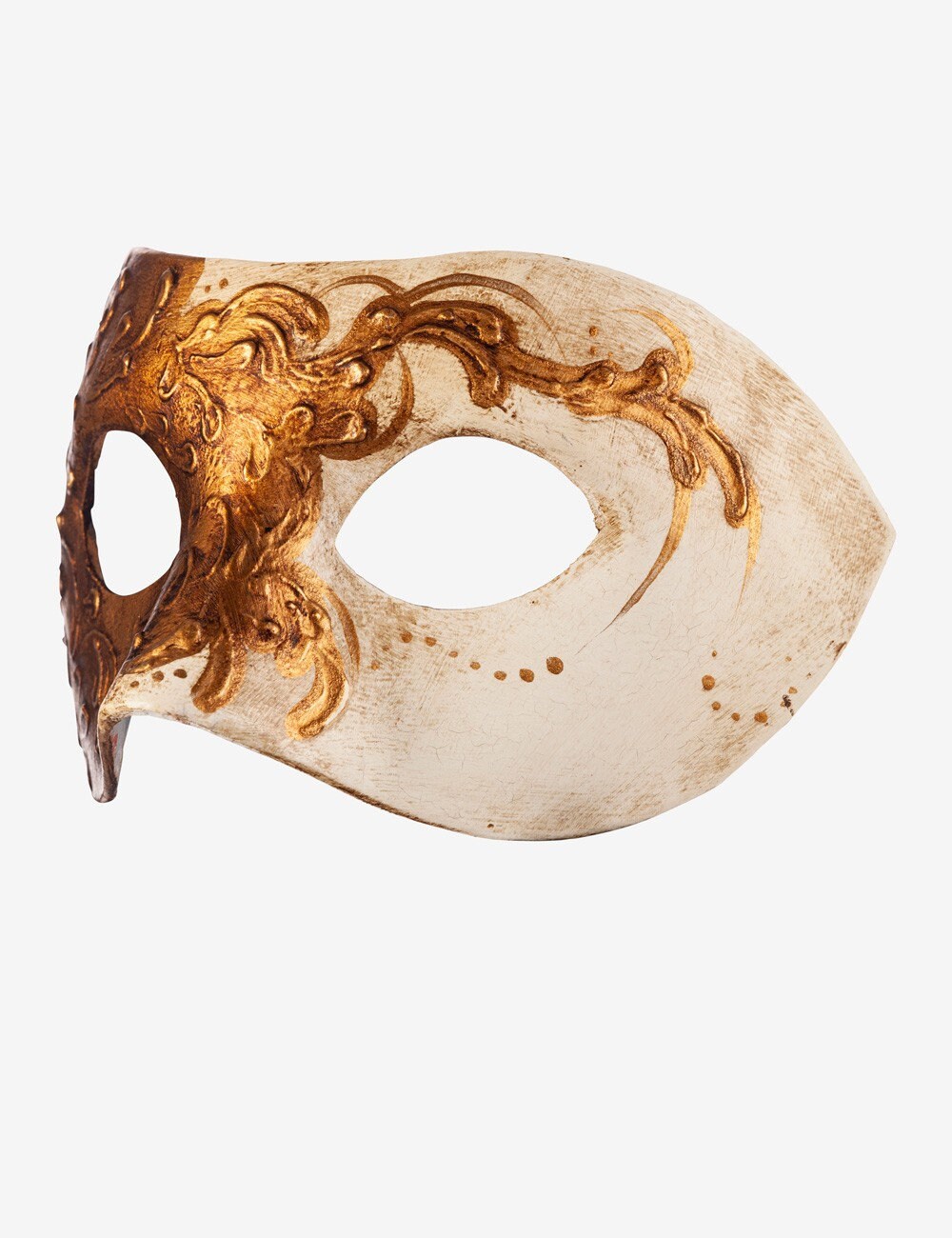 Máscara veneciana Máscara blanca y dorada Etsy España
