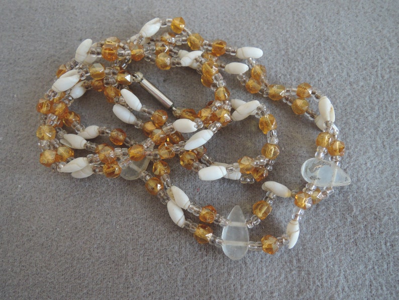 Shell and Glass Bead Necklace c1980s