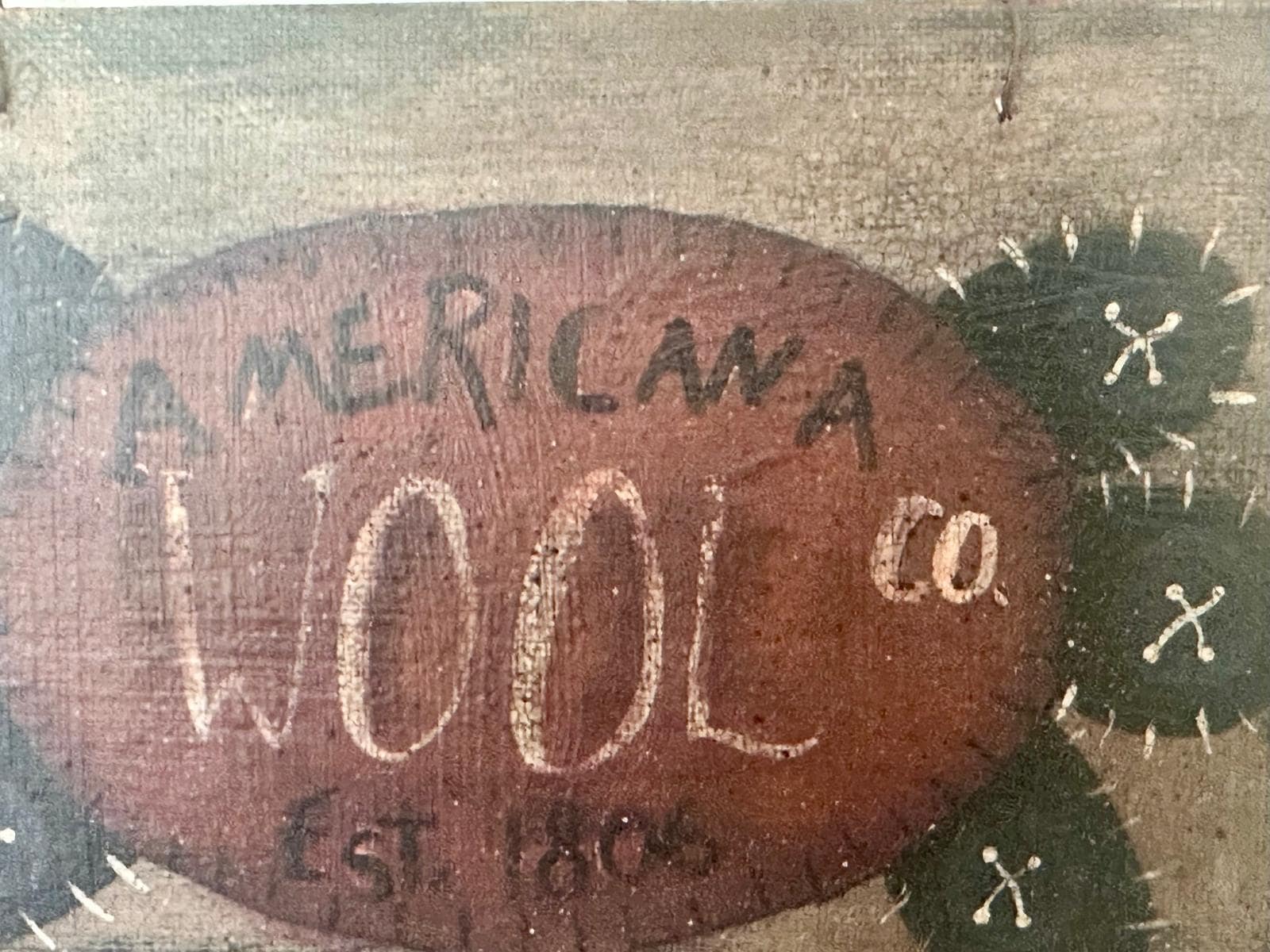 Primitive Sheep 'americana Wool Co. ' Sign 5 X 7 Hand Painted - Etsy