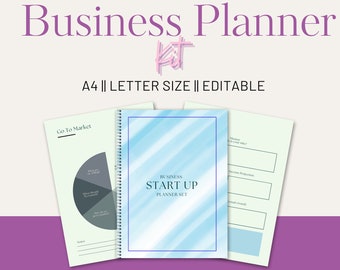 Business Planner Kit|SWOT analysis|Business Plan 8.5x11|Small Business Planner Printable|Business Workbook Planner PDF|Business Plan Digital