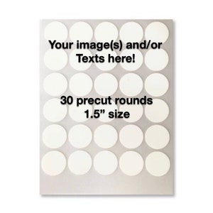 1.5” rounds CUSTOM ICING SHEET, Cute Cake Topper, Edible Cookie Toppers With Any Image Or Text, Wedding Cake Decorating Topper