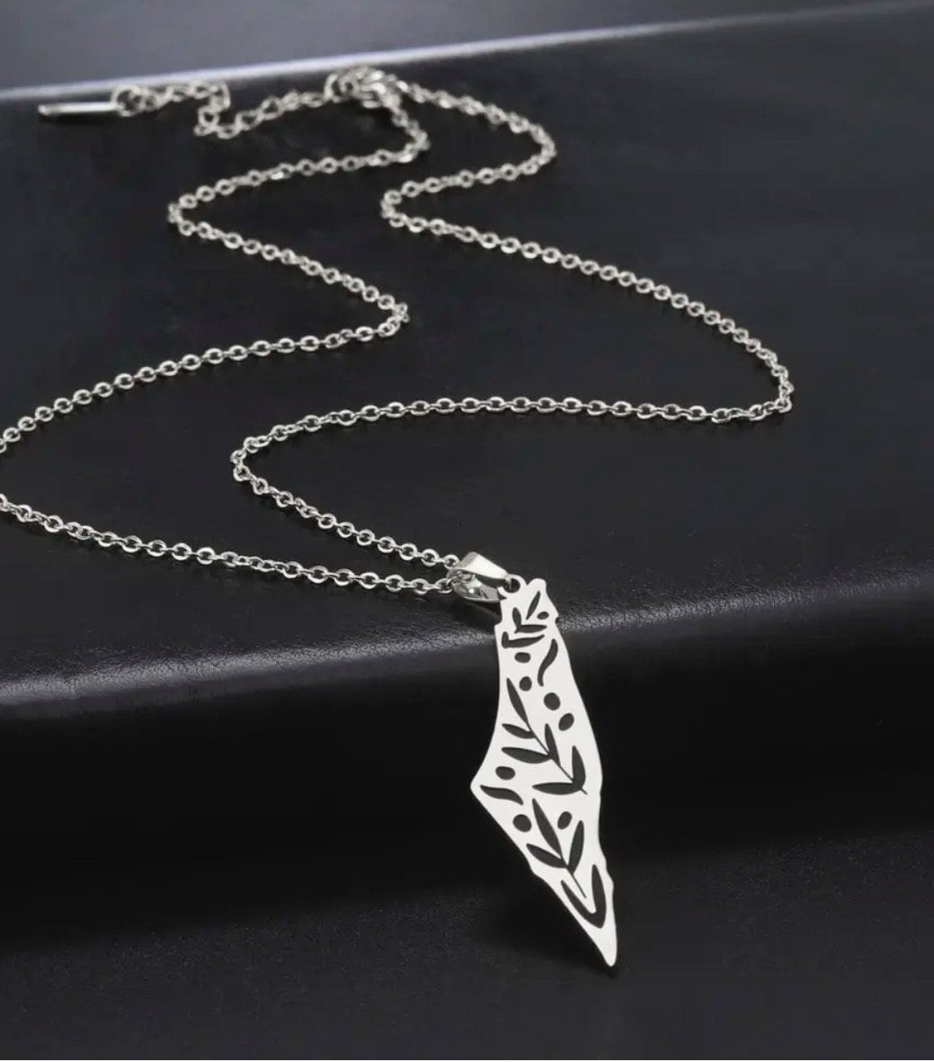 Palestine Stainless Steel Necklace Chain Pendant – Arabian Jewelry