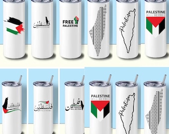 Free Palestine Custom Tumbler | Palestine cup | Solidarity | Kuffiyeh | Free Palestine cup