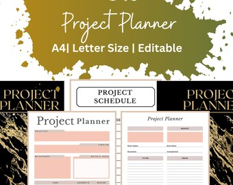 Project Planner Pack| Printable| Digital| Editable to do list| Letter size to do| Notability to do| To do PDF| Download to do template