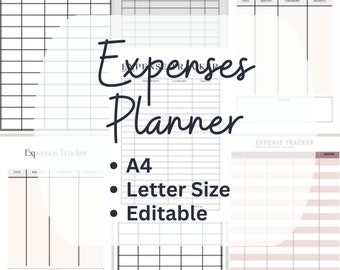 Expense Tracker| Business Expense printable planner| Spending Tracker| Purchase Log| Transaction Log|Financial Planner|Digital money tracker