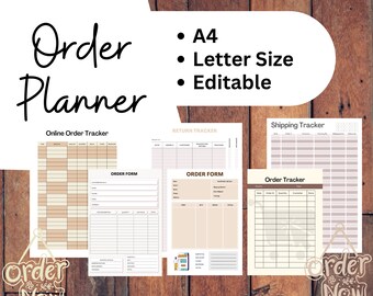 Order Planner| Order tracker pdf| Order form| Order template| Business planner|Sales tracker| Order Tracker Printable Editable Order Tracker