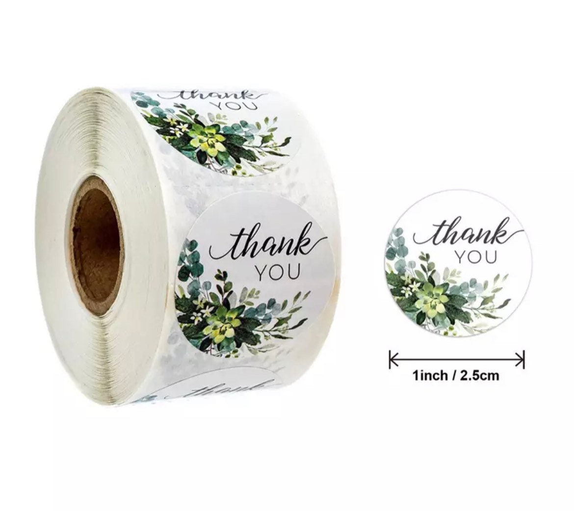 BOTANICAL STICKERS LOGO Sticker Roll Semigloss Finish Good Etsy