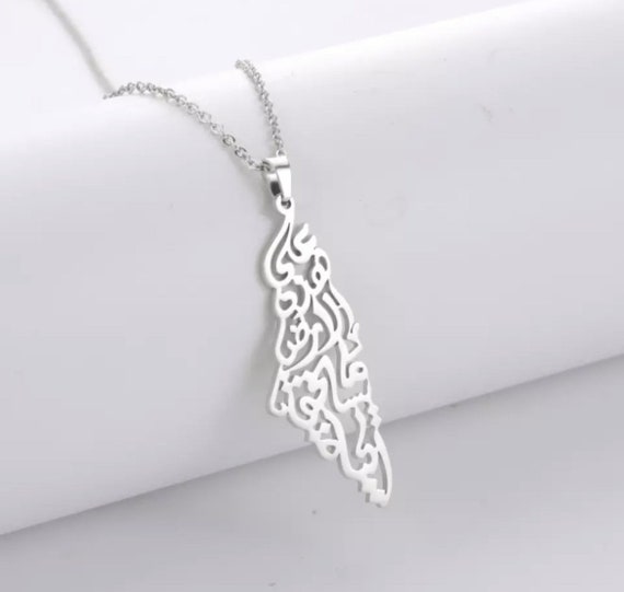 Palestine Stainless Steel Necklace Chain Pendant – Arabian Jewelry