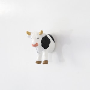 Mini-Magnet-Set Kleine Farmtiere Kuh schwarz-weiß