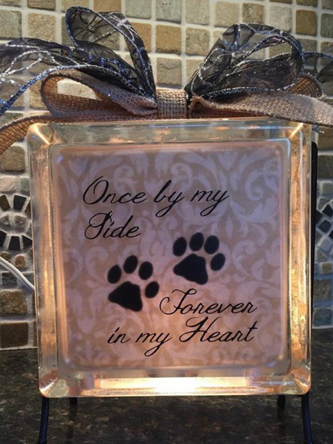 Pet Memorial Glass Block/dog Memorial Glass Block/cat Memorial Glass