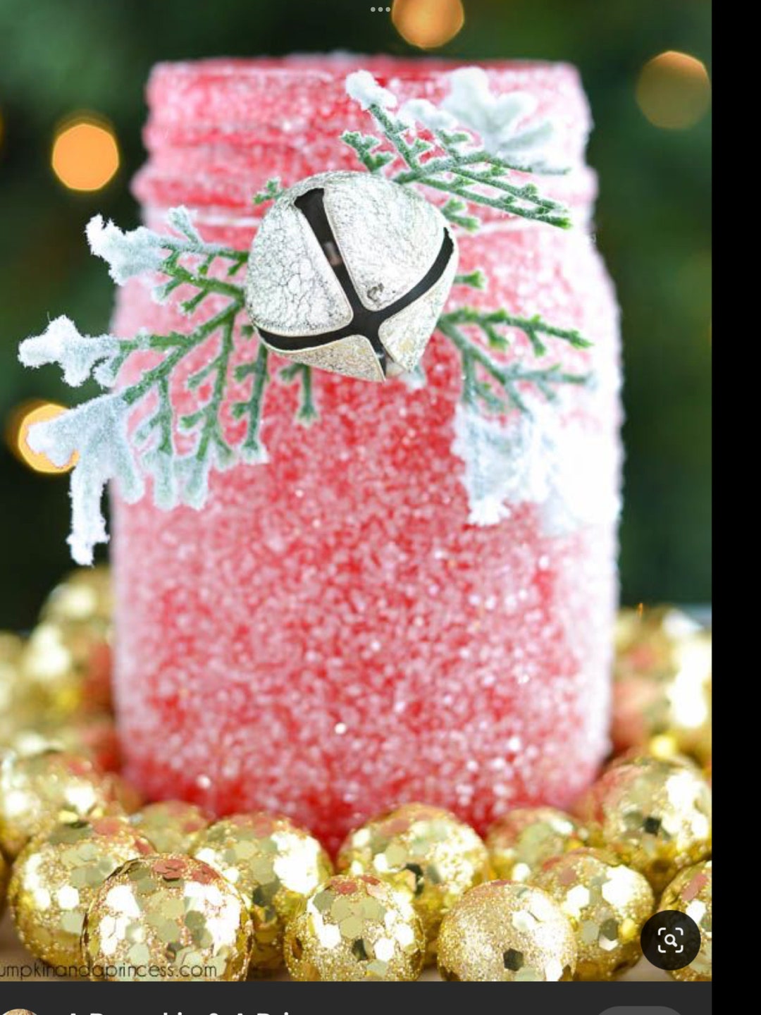 Glitter Christmas Mason Jar With Fairy Lights/christmas Etsy