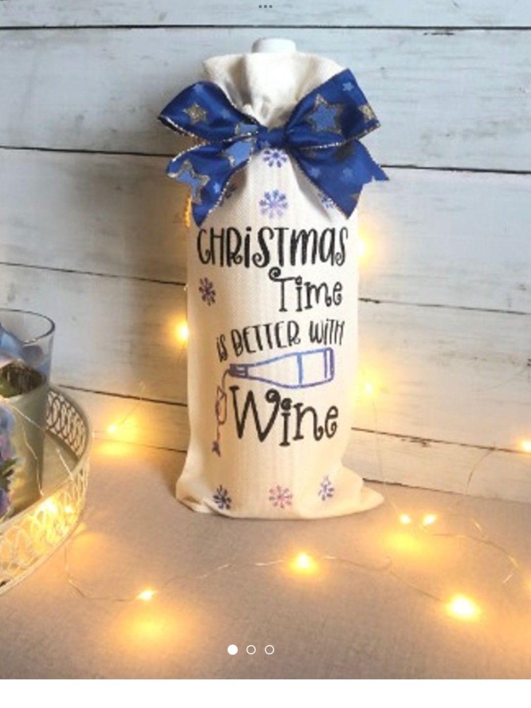 Christmas Wine Bottle Bag/custom Christmas Wine Bag/christmas Etsy