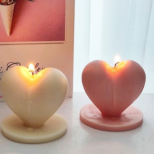 Heart Shaped Candle/organic Candle/all Natural Candle/heart Candle/birthday  Gift/wedding Gift/gift for Her/love You Candle/ Unique Gift 