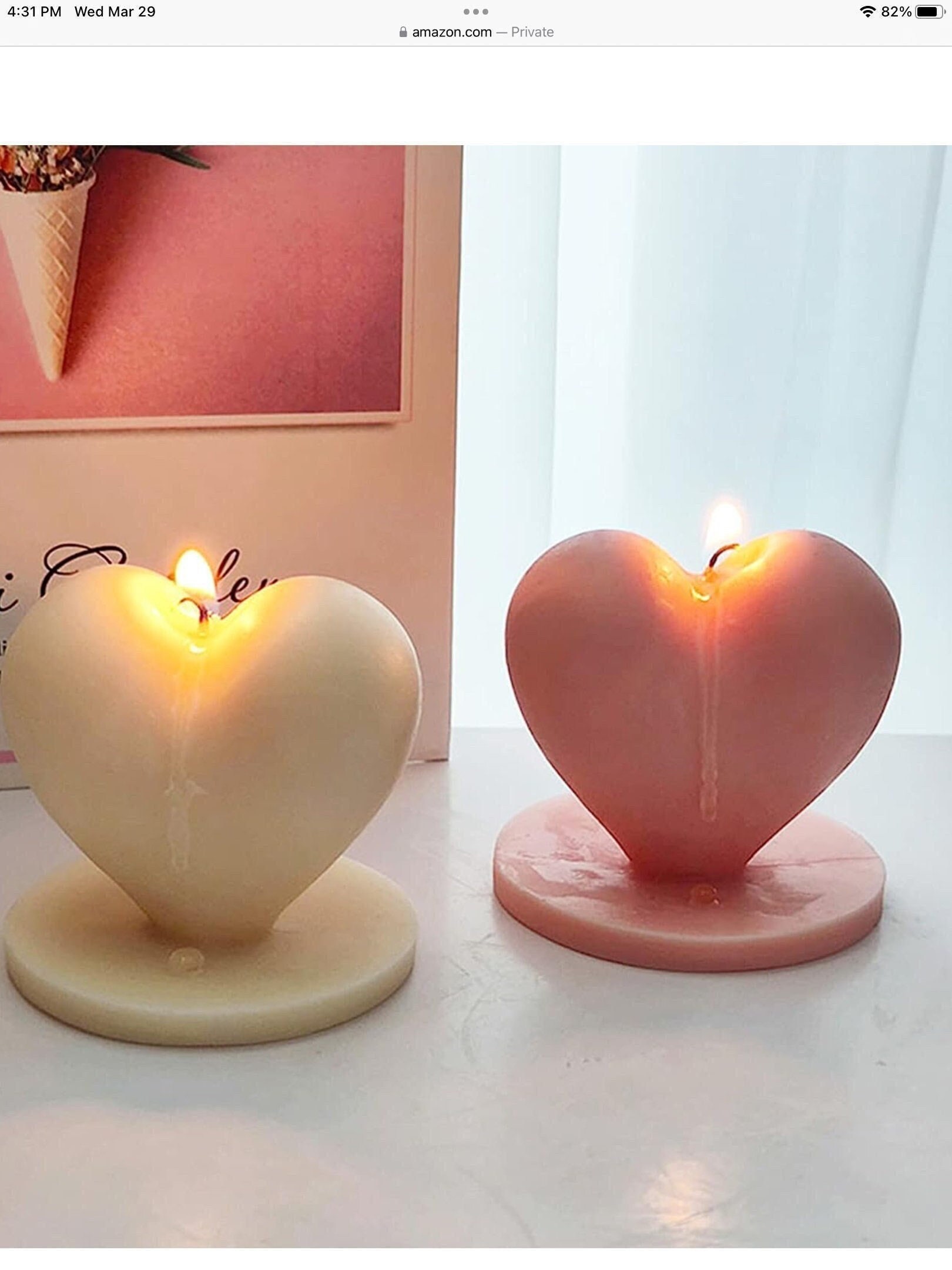 Little Heart Scented Candle, Heart Shaped Candles