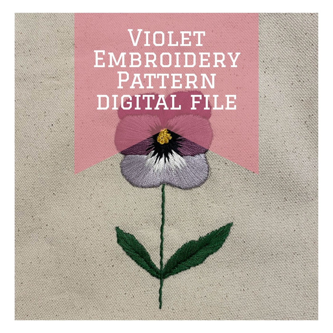 Violet - February Birth Month Flower PDF/PNG Digital File Hand ...