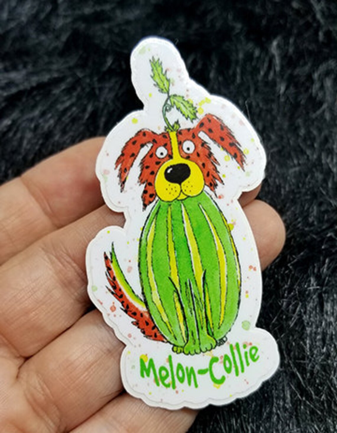 Melon Collie Dog Sticker Decal Dog Puppy Vinyl Sticker Etsy UK