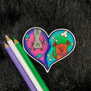 Etiqueta engomada del perro del gato, calcomanía, gato, gatito, etiqueta engomada del vinilo, computadora portátil, regalo del amante del gato, etiqueta del coche, perro, cachorro, perro gato, mascotas, animal, mejor amigo
