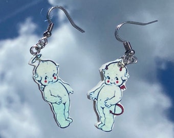 Angel Devil Baby Earrings