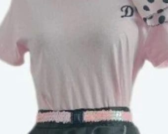 Set gonna a barboncino con monogramma: costume Sock Hop anni '50 - Adulto piccolo, vita 27"-32"