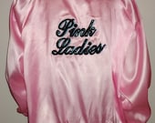 Embroidered women 39 s ladies medium 1950 39 s theme party event grease pink ladies sock hop dance look jacket costume costumes