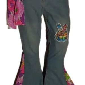 1970s Bell Bottom Jeans - Women&#39;s Size 5 - Hippie Costume