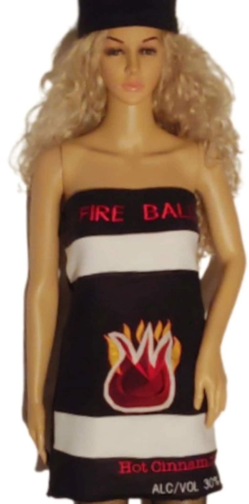 Embroidered Costume - Adult Food/Drink Outfit- Fireball Alcohol image 1