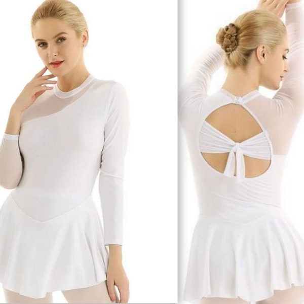Dance Designs Black Ice Skating Dress - Sleeveless Lycra Competition Dress (Color Choices Available)