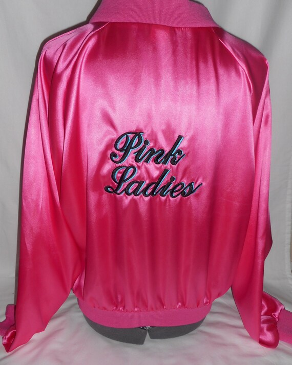 Women S Small Um Large And Plus Size Hot Pink Embroidered 1950 Theme Party Event Grease Look Las Sock Hop Jacket Costumes