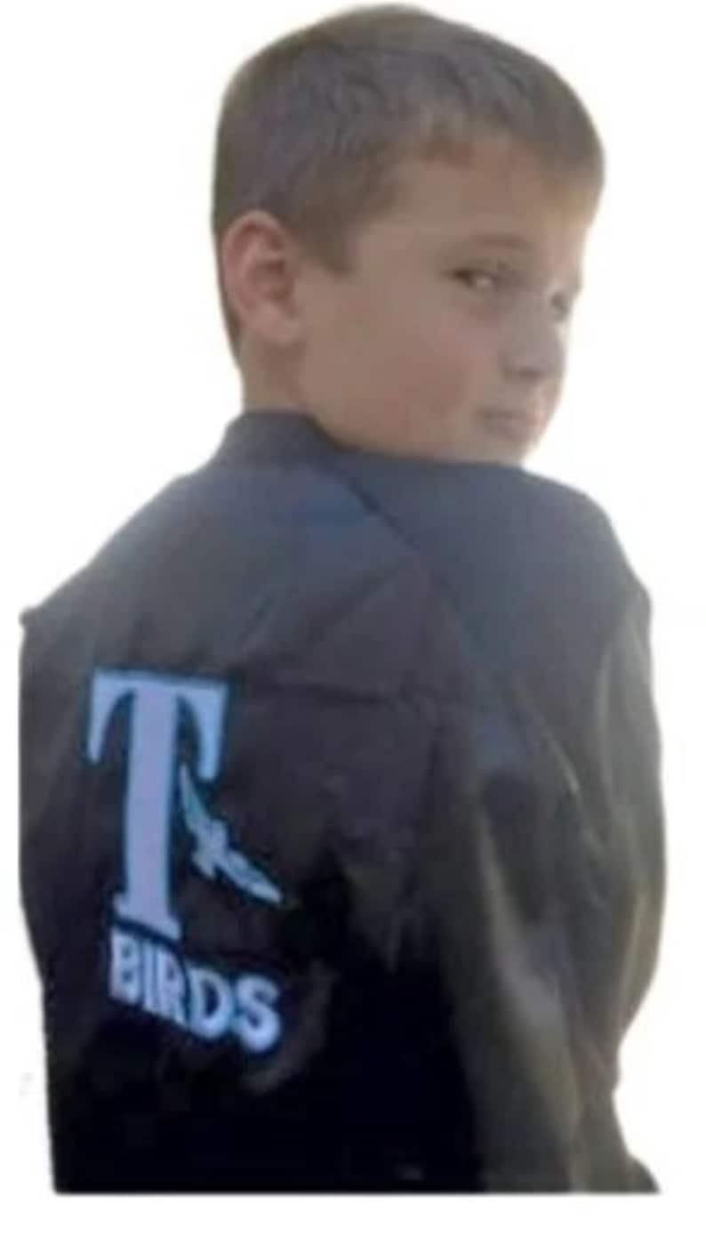 Chaqueta T-Bird bordada: disfraz infantil de Grease de los años 50 imagen 1