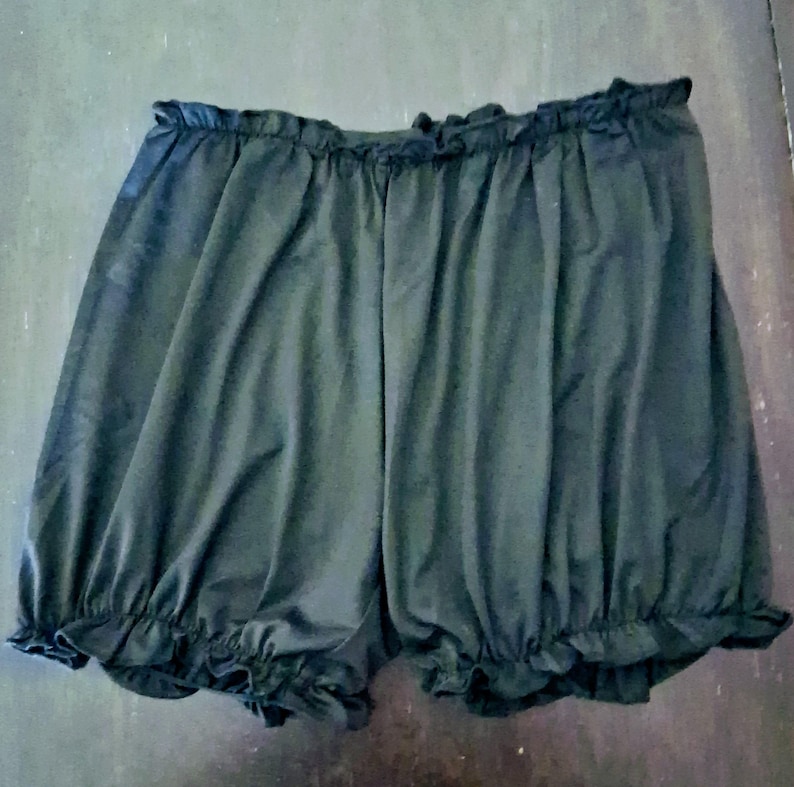 Black Costume Undergarment Bloomers for Adults - Ruffled Size Small ...