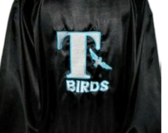 Chaqueta T-Bird bordada: disfraz para fiesta temática de los años 50