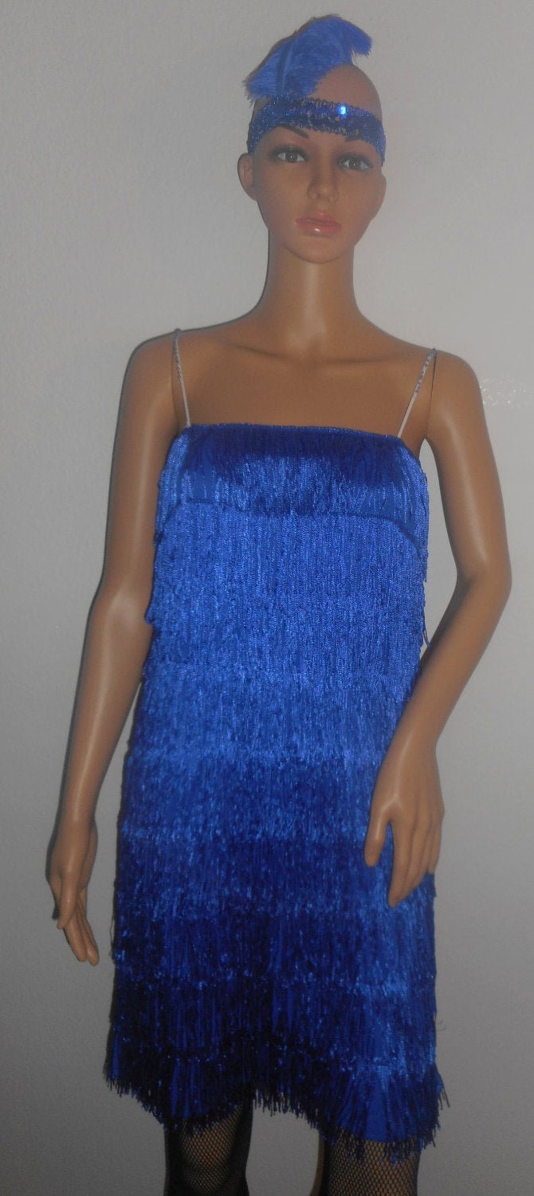 Adult Small / Medium Stretch Fabric Blue 1920's Theme Etsy