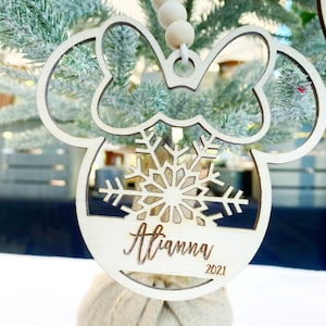 Mickey Inspired Personalized Christmas Ornament