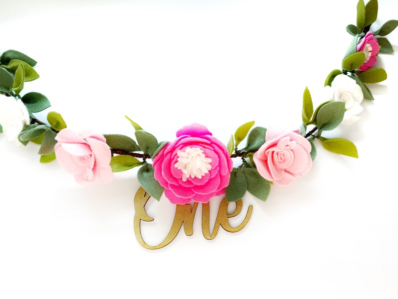 High Chair Garland Flower Garland Photo Prop Etsy