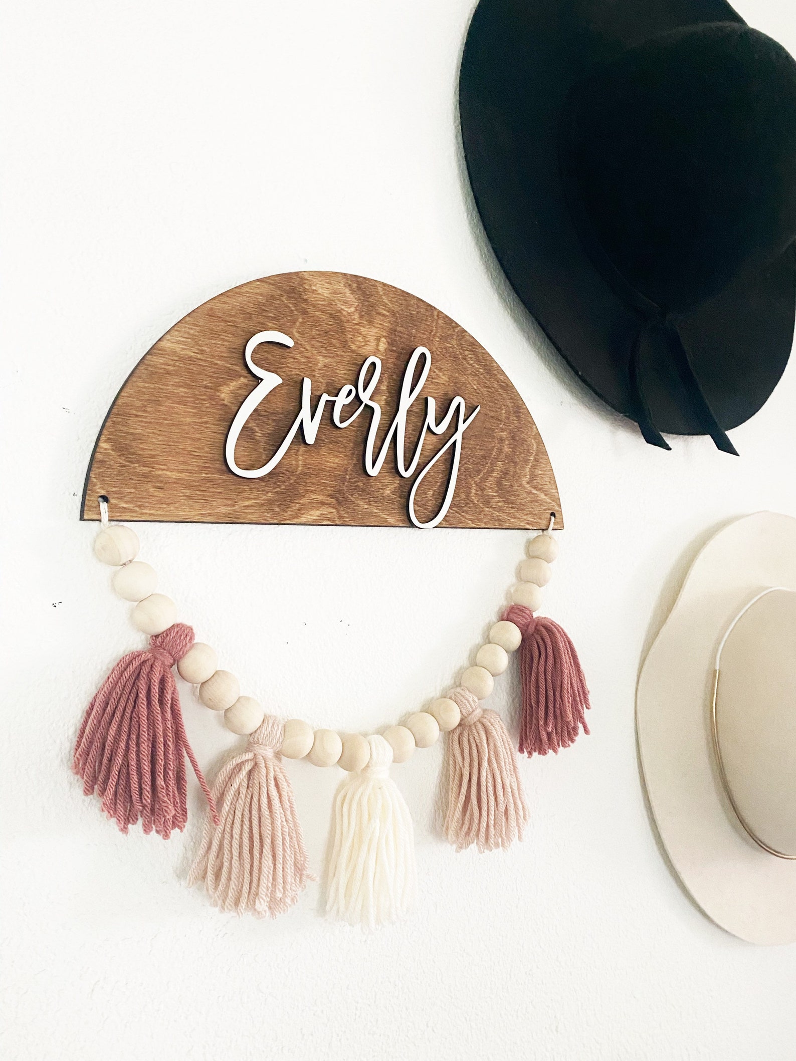 Personalized Wood Wall Hanging Boho Wall Hanging Boho Etsy