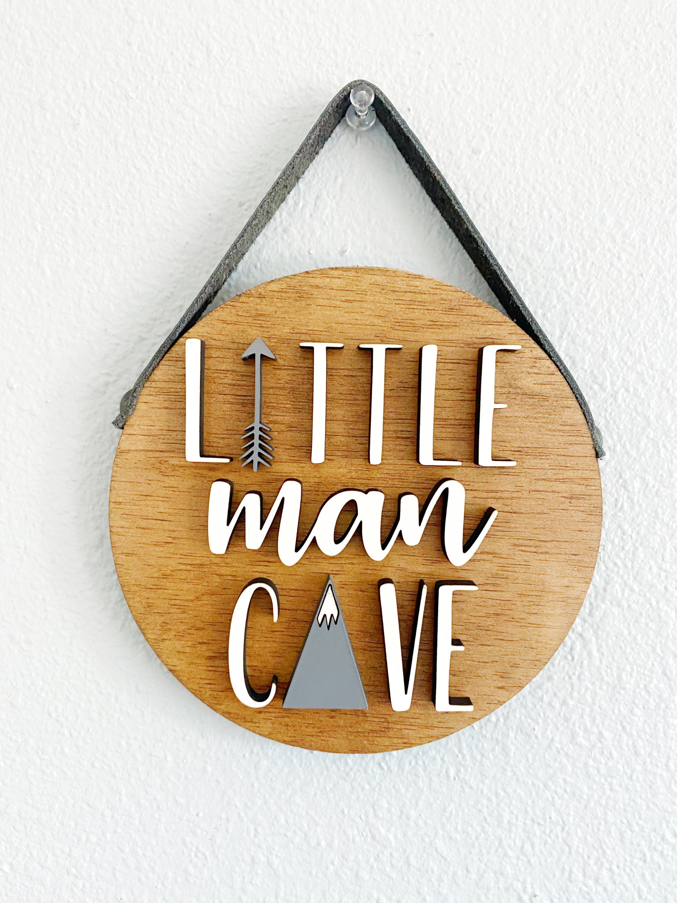 Panneau de Grotte Little Man, Décor Crèche Pour Garçons, Panneau en Bois 3D