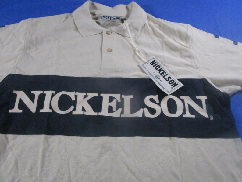 Vtg 90s 1990s medium Nickelson Golf Polo shirt Brand new | Etsy
