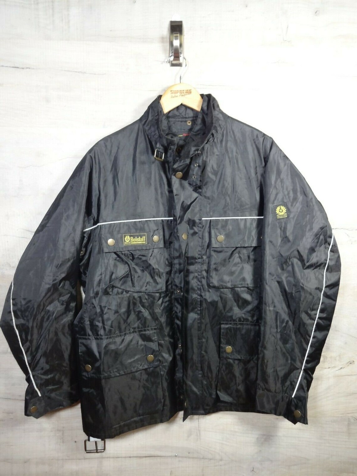 Vtg XL Belstaff military motorcycle Black with inner ...