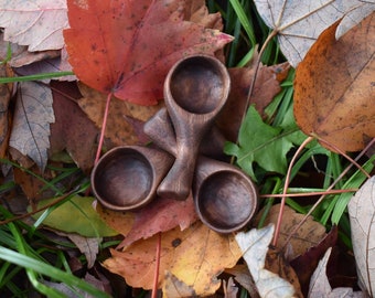 Hand Carved Spoons / Spice spoon set of 3 / Thumbspoon set of 3