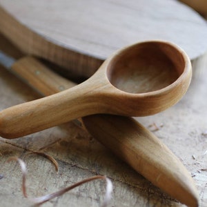 Coffee Scoop / Hand Carved Wooden Spoon/ Coffee Spoon - Etsy