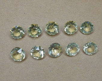 Uranium glass rhinestones 10 pcs cut shapes stones rare SS49