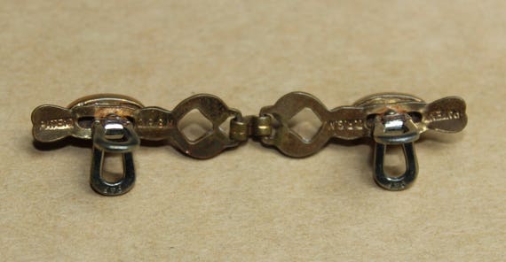 Victorian antique collar bar snakes pink glass 18… - image 4