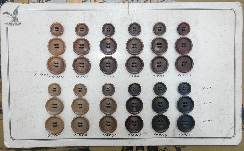 Vintage sampler buttons plastic 1930s