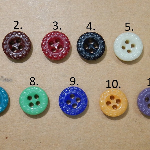 Vintage mini glass buttons 100pcs   1930s