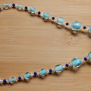 Vintage Art Deco necklace blue rare 1920